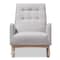 Baxton Studio Marlena Greyish Beige Upholstered Whitewash Wood Rocking Chair 143-7842 - alternate 7